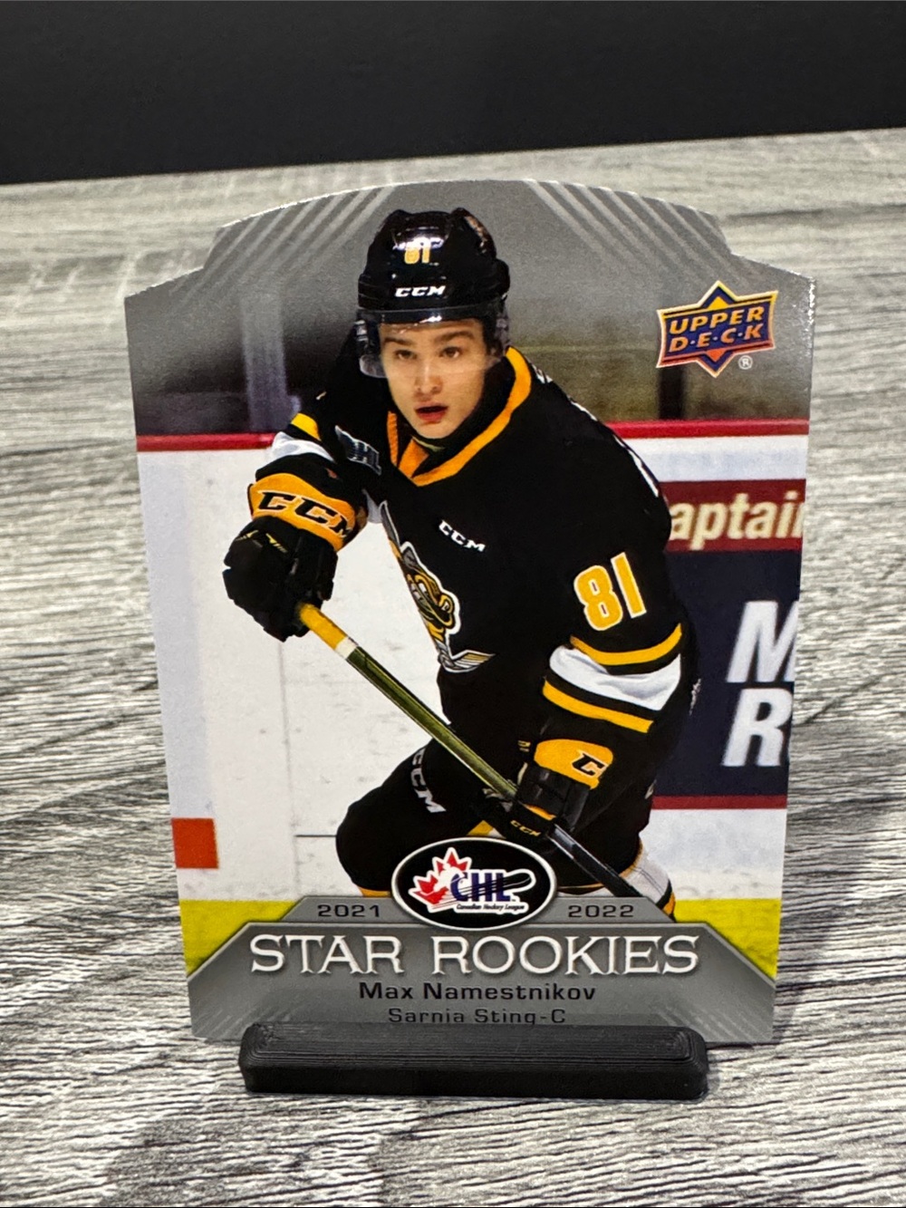 Upper Deck | 2022-23 CHL Hockey #CSR-3: Sarnia Sting: Max Namestnikov - Card